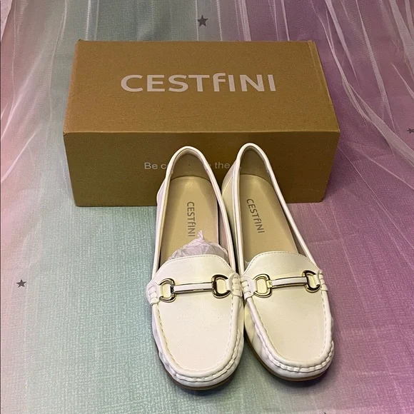 CESTfINI Women's White Loafers - Picture 8 of 8